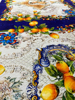Mosaic Floral Pattern Fabric, Lemon Pattern Fabric, Angel Pattern Fabric - Whotex Online Fabric Store