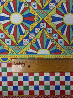 Mosaic Geometric Lurex Fabric by the Metre - Whotex Fabrics London