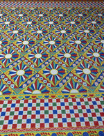 Mosaic Geometric Lurex Fabric by the Metre - Whotex Fabrics London