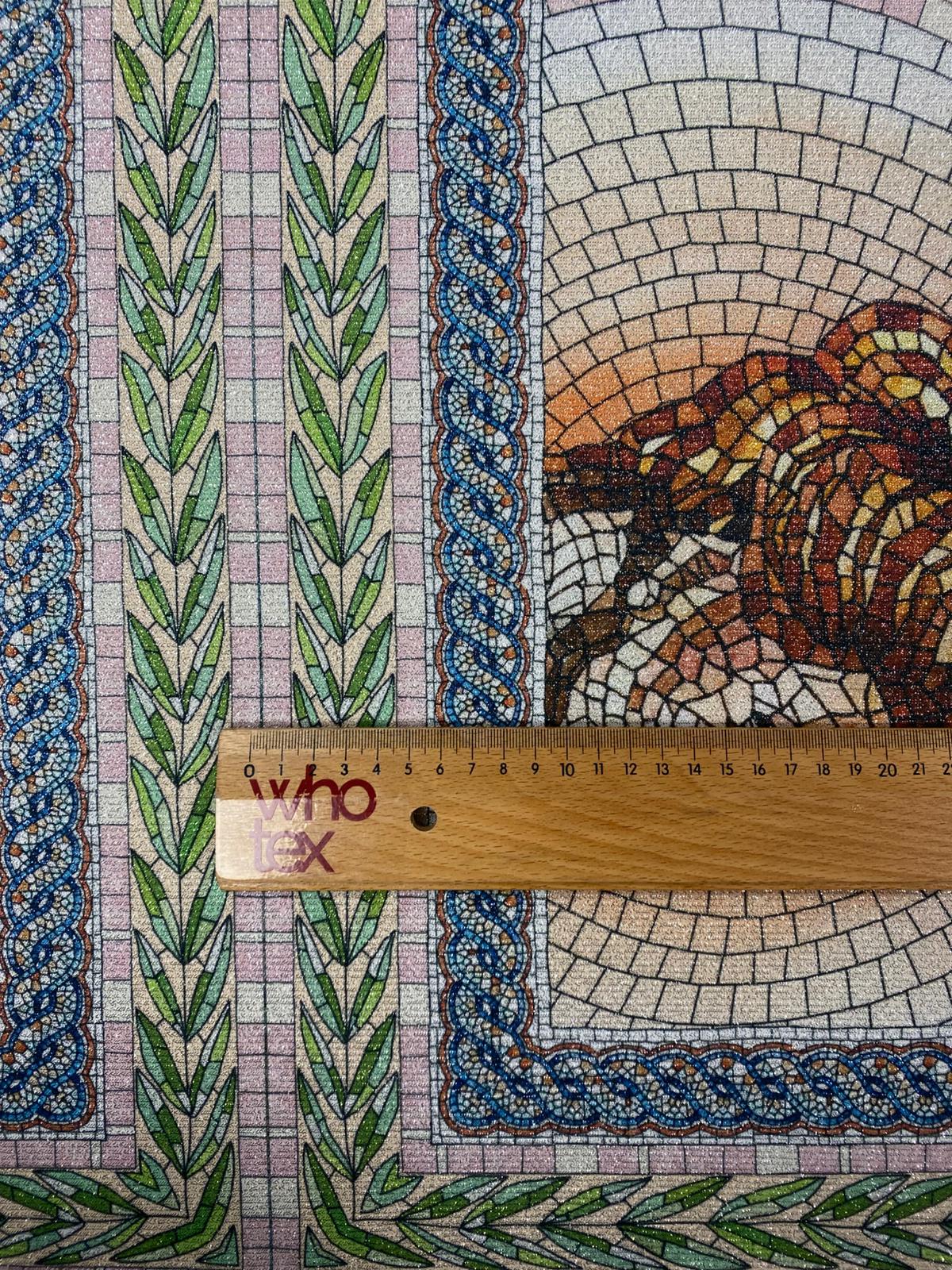 Mosaic Lurex Fabric by the Metre - Whotex Fabrics London