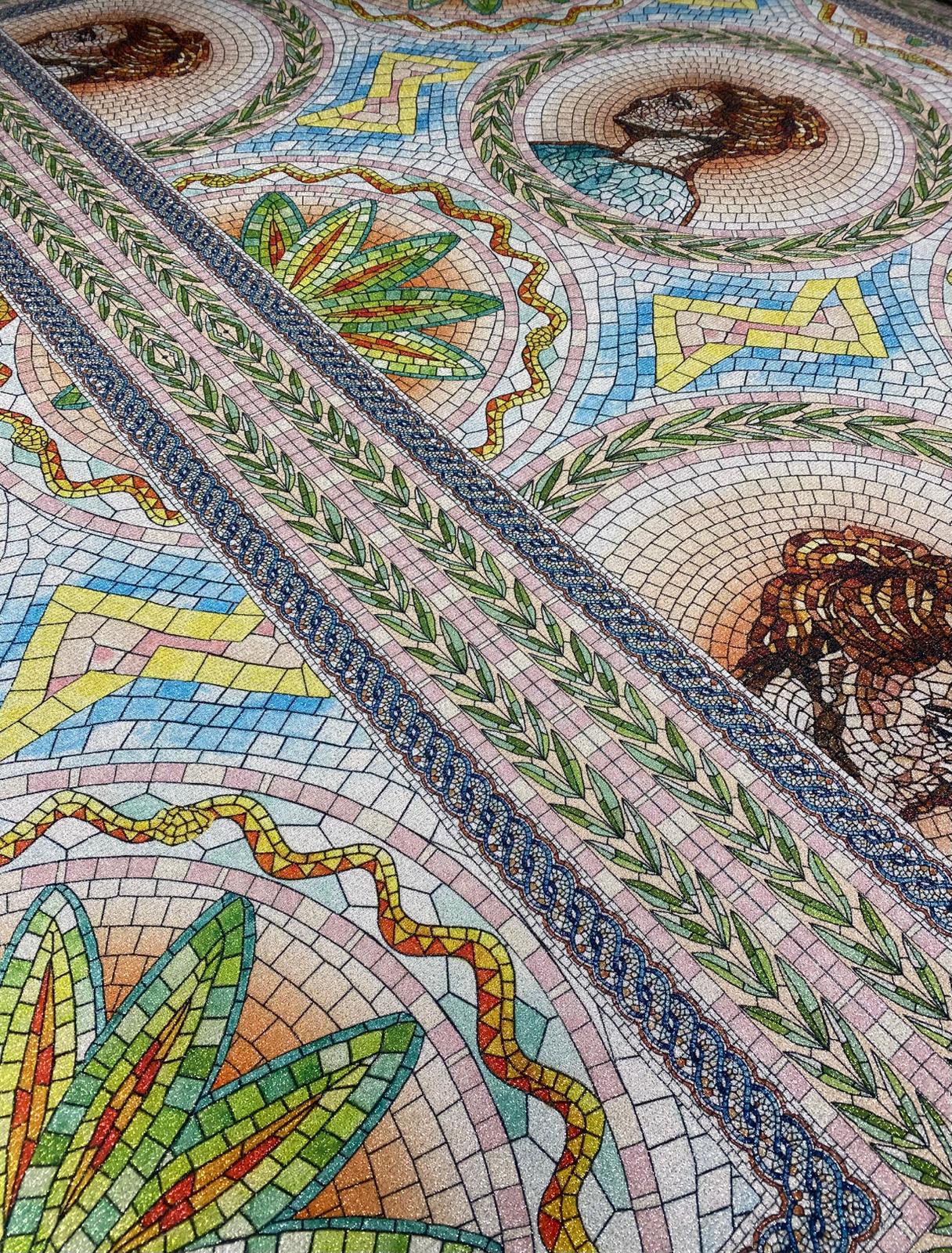 Mosaic Lurex Fabric by the Metre - Whotex Fabrics London