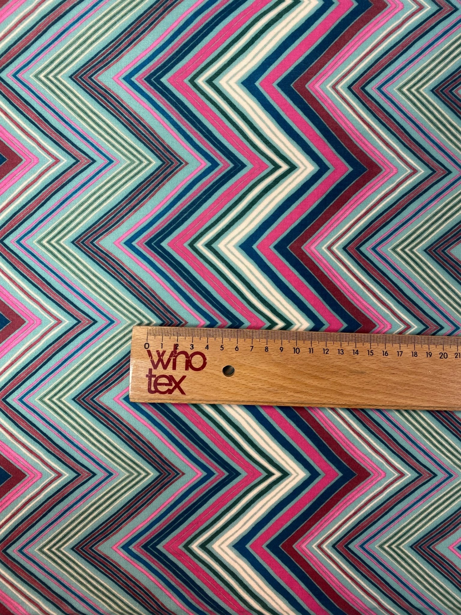 Multicolor Chevron Zigzag Fabric by Metre - Whotex Fabrics London
