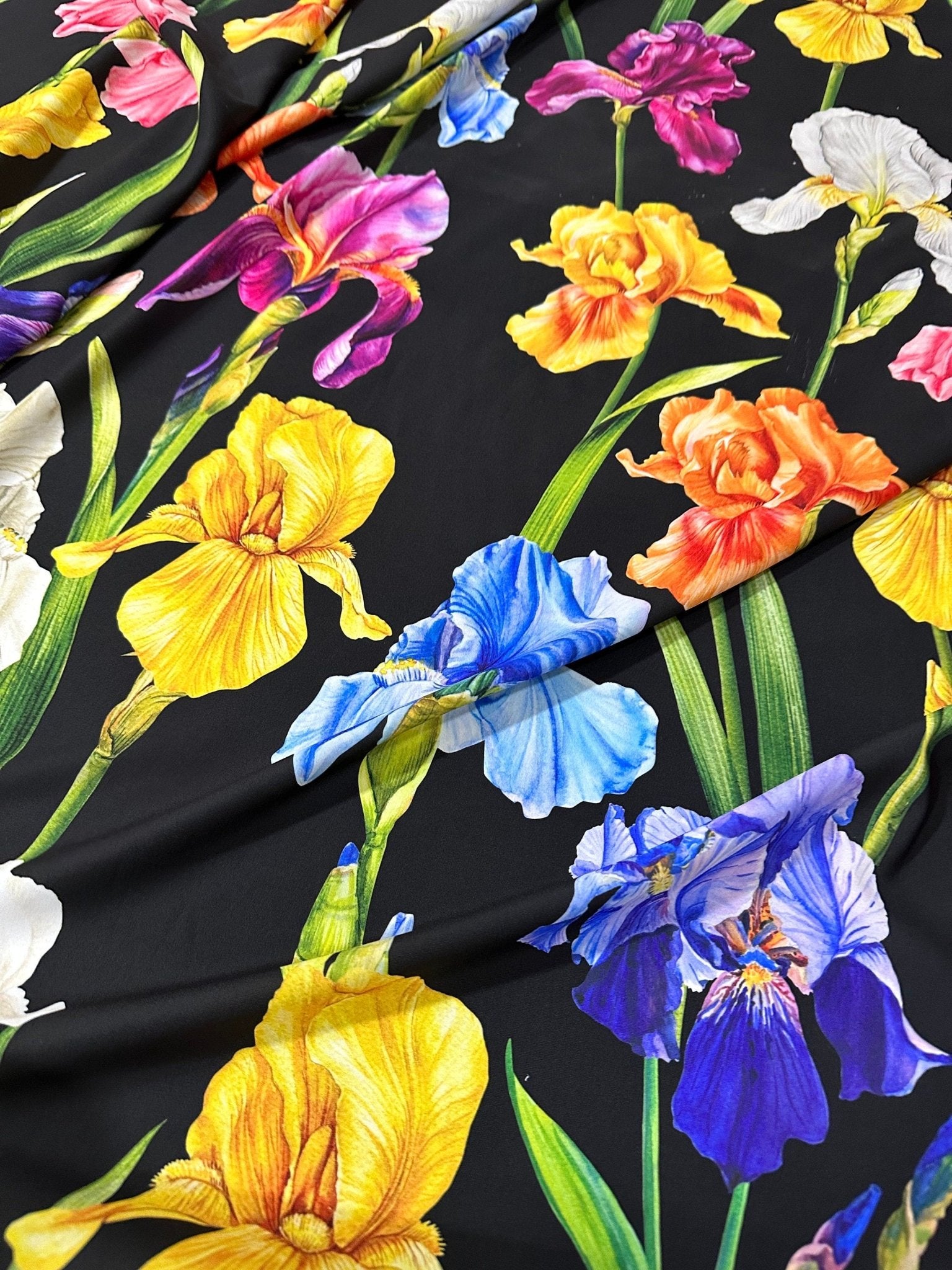 Multicolor Floral Pattern Crepe, Fabric By The Yard - Whotex Online Fabric Store