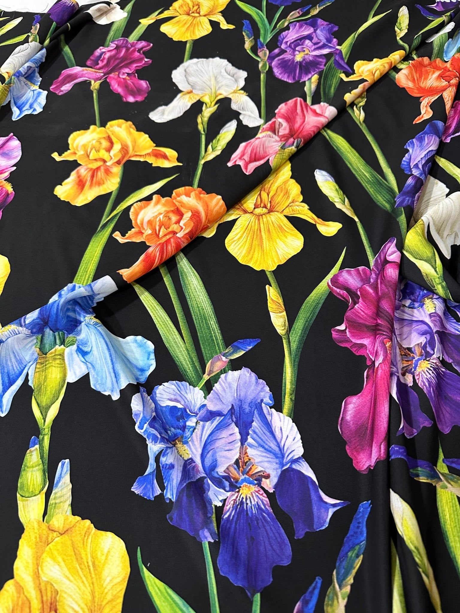 Multicolor Floral Pattern Crepe, Fabric By The Yard - Whotex Online Fabric Store