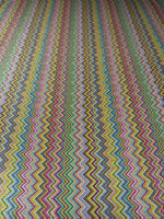Multicolor Shimmer Zigzag Knit Fabric - Whotex Fabrics London