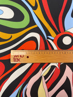 Multicolour Abstract Wave Print Fabric by the Metre - Whotex Fabrics London