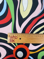 Multicolour Abstract Wave Print Fabric by the Metre - Whotex Fabrics London