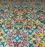 Multicolour Animal & Chain Print Sequin Fabric - Whotex Fabrics London