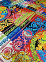 Multicolour Baroque Crepe Fabric by the Metre - Whotex Fabrics London