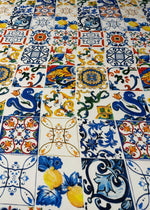 Multicolour Baroque Linen Fabric by the Metre - Whotex Fabrics London