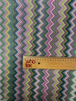 Multicolour Chevron Lurex Fabric with Metallic Shine - Whotex Fabrics London
