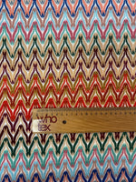 Multicolour Chevron Mesh Fabric by the Metre - Whotex Fabrics London