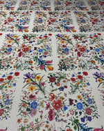 Multicolour Floral Shimmer Print Lurex Fabric by the Metre - Whotex Fabrics London