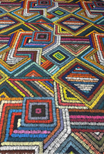 Multicolour Geometric Linen Fabric by the Metre - Whotex Fabrics London