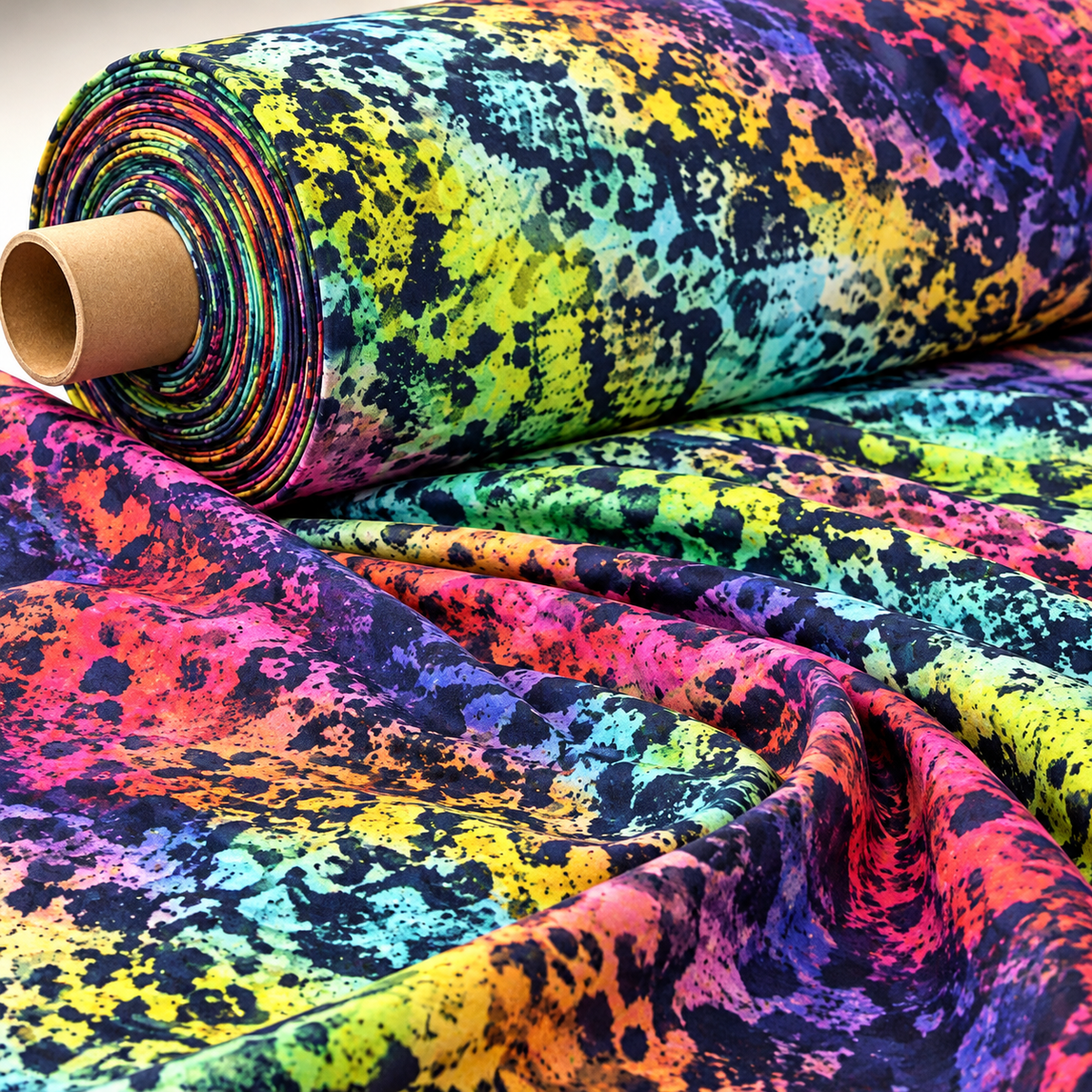 Multicolour Lycra Stretch Fabric by the Metre - Whotex Fabrics London