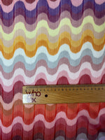 Multicolour Wave Mesh Fabric by the Metre - Whotex Fabrics London