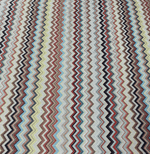 Multicolour Zigzag Lurex Fabric with Metallic Shine - Whotex Fabrics London