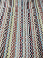 Multicolour Zigzag Lurex Fabric with Metallic Shine - Whotex Fabrics London