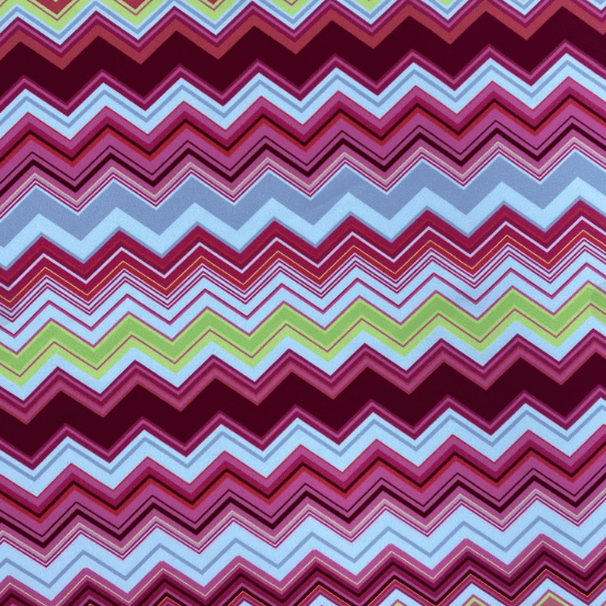 Multicolour Zigzag Pattern Sequin Fabric by the Metre - Whotex Fabrics London