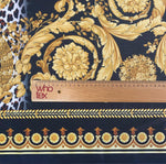 Navy Baroque Floral Fabric by the Metre - Whotex Fabrics London