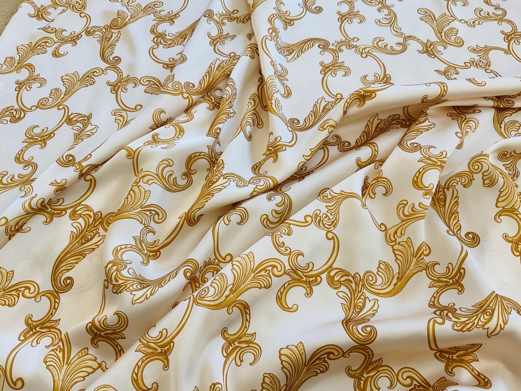Navy Blue Fabric, Baroque Pattern High Quality Dresswear Fabric - Whotex Online Fabric Store