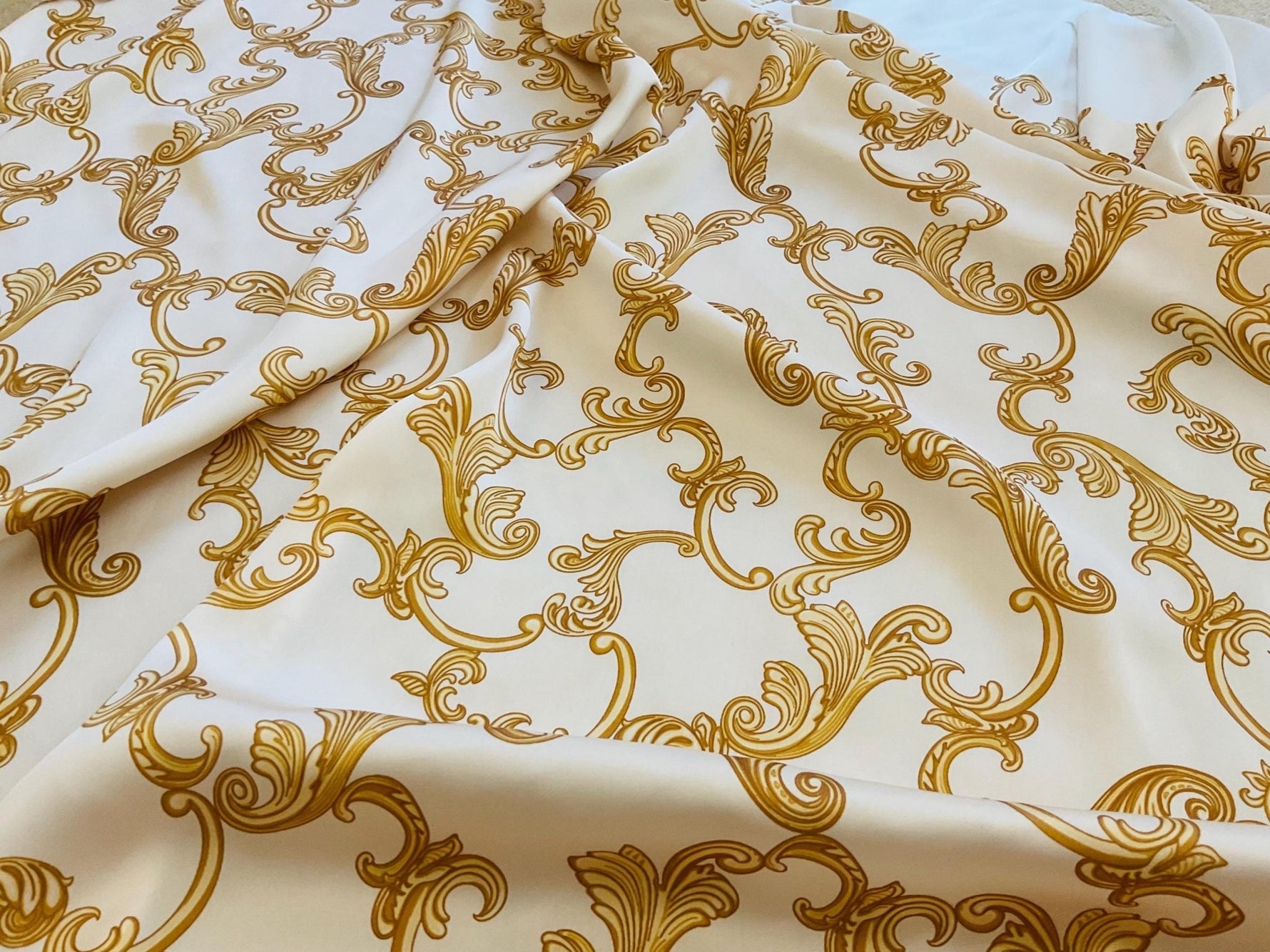 Navy Blue Fabric, Baroque Pattern High Quality Dresswear Fabric - Whotex Online Fabric Store