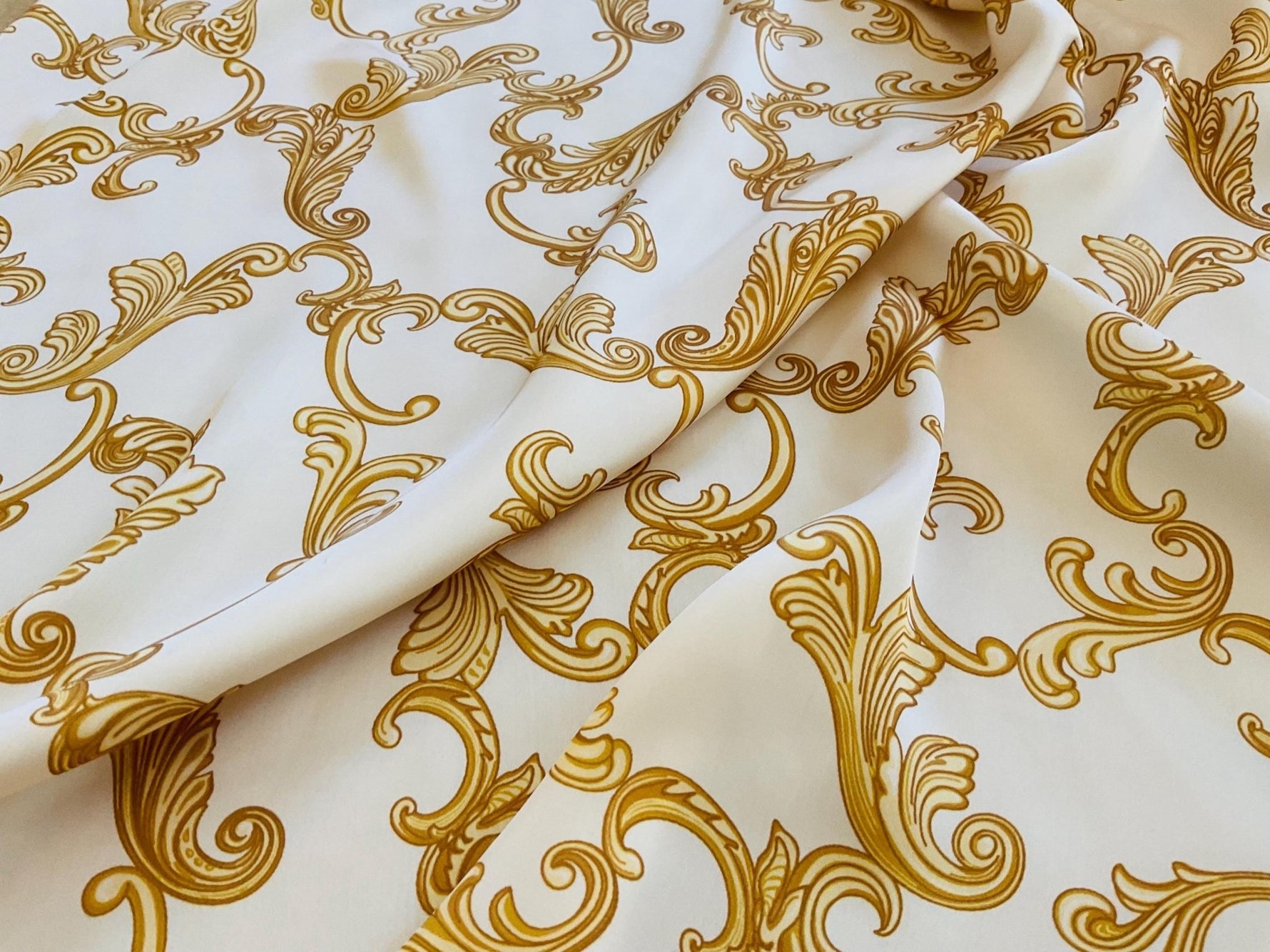 Navy Blue Fabric, Baroque Pattern High Quality Dresswear Fabric - Whotex Online Fabric Store