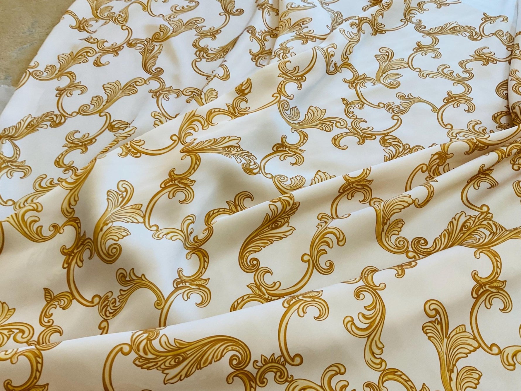 Navy Blue Fabric, Baroque Pattern High Quality Dresswear Fabric - Whotex Online Fabric Store