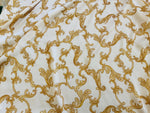 Navy Blue Fabric, Baroque Pattern High Quality Dresswear Fabric - Whotex Online Fabric Store
