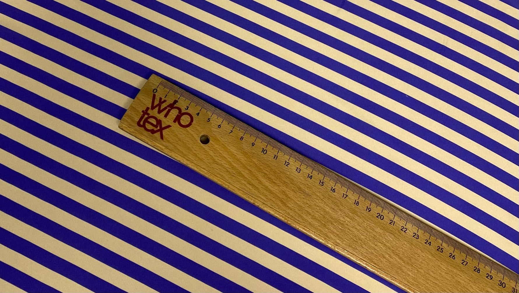 Navy Blue Stripe Fabric – Classic Diagonal Design - Whotex Fabrics London