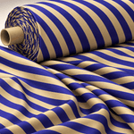Navy Blue Stripe Fabric – Classic Diagonal Design - Whotex Fabrics London