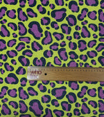 Neon Leopard Lurex Fabric by the Metre - Whotex Fabrics London