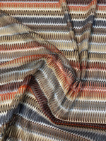 Neutral Chevron Mesh Fabric by the Metre - Whotex Fabrics London