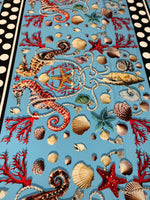 Ocean Life Crepe Fabric by the Metre - Whotex Fabrics London