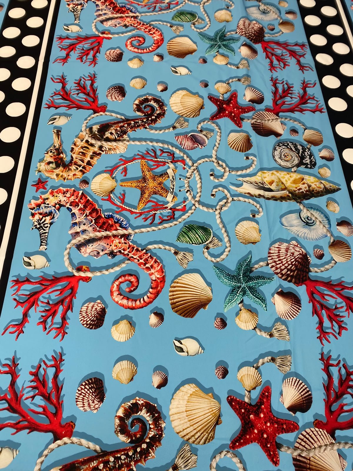 Ocean Life Crepe Fabric by the Metre - Whotex Fabrics London