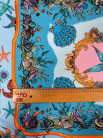 Ocean Print Spandex Fabric by the Metre - Whotex Fabrics London