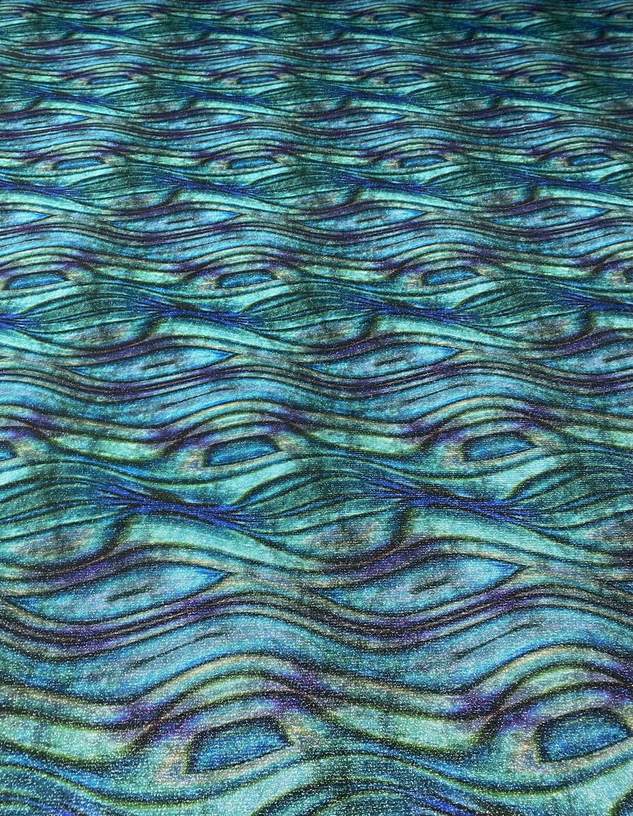 Ocean Ripple Shimmer Lurex Fabric by the Metre - Whotex Fabrics London