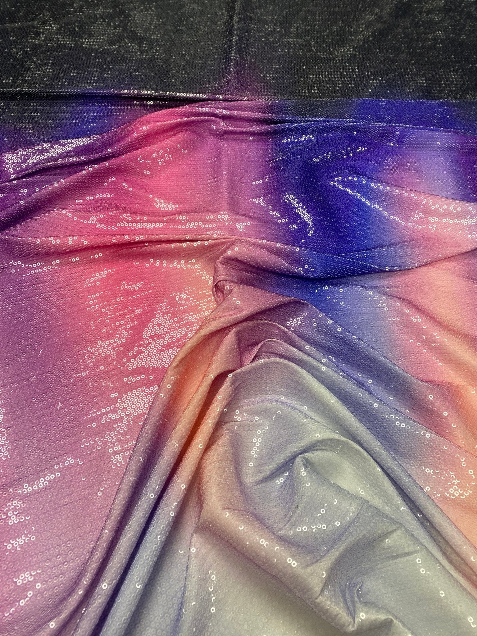 Ombre Gradient Sequin Fabric by the Metre - Whotex Fabrics London