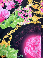 Orchid Floral Pattern Fabric, Swirl print Fabric - Whotex Online Fabric Store