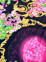 Orchid Floral Pattern Fabric, Swirl print Fabric - Whotex Online Fabric Store