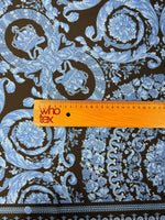 Ornate Medallion Satin Fabric by the Metre - Whotex Fabrics London