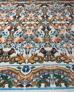 Ornate Tile Print Lurex Fabric by the Metre - Whotex Fabrics London