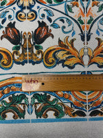 Ornate Tile Print Lurex Fabric by the Metre - Whotex Fabrics London