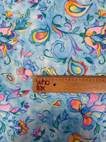 Paisley Floral Moss Crepe Fabric by the Metre - Whotex Fabrics London