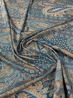 Paisley Lurex Fabric by the Metre - Whotex Fabrics London
