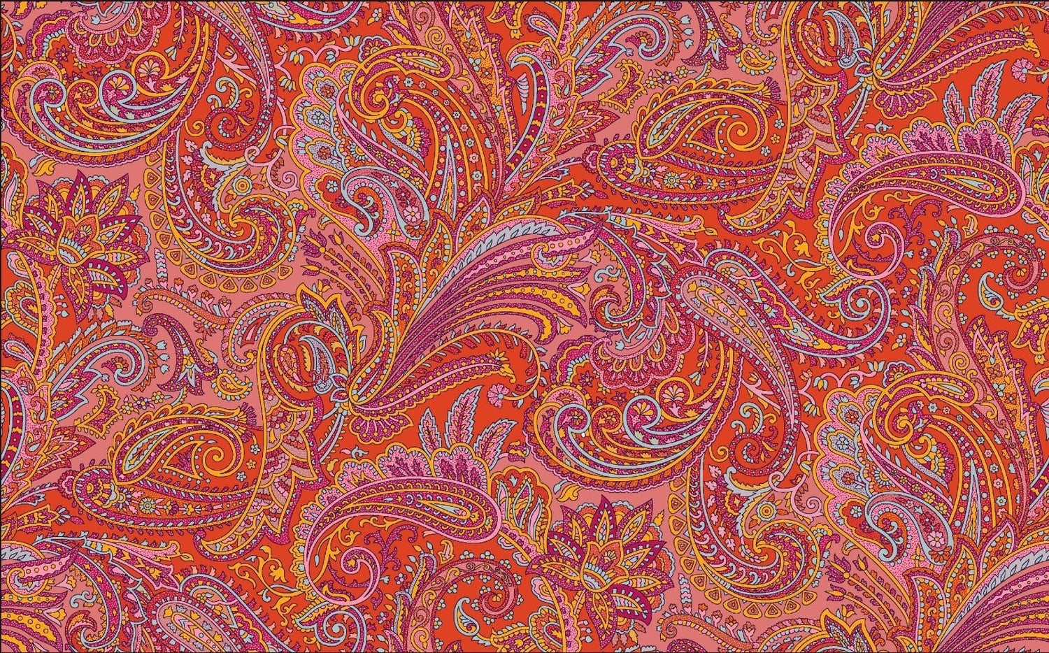 Paisley Pattern Fabric, Pink and Red Fabric By The Yard - Whotex Online Fabric Store