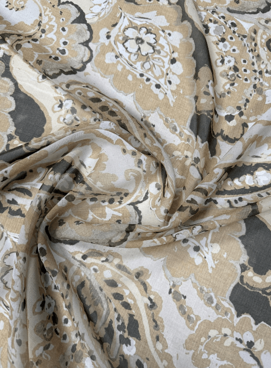 Paisley Print Chiffon Fabric by the Metre - Whotex Fabrics London