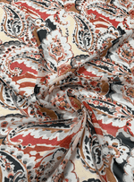Paisley Print Chiffon Fabric by the Metre - Whotex Fabrics London