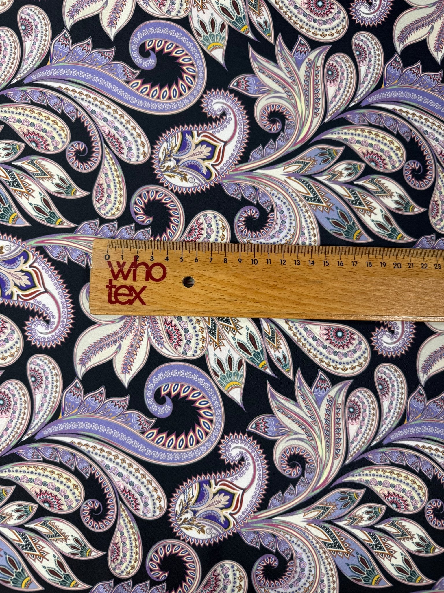 Paisley Print Satin Fabric by the Metre - Whotex Fabrics London