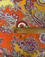 Paisley Print Satin Fabric by the Metre - Whotex Fabrics London